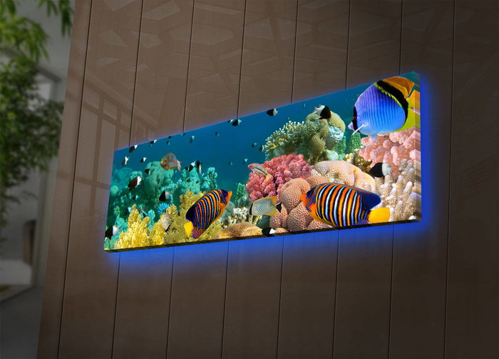 Wallity Lienzo Decorativo Iluminado con LEDs 30x90 cm Multicolor Wallity Lienzo Decorativo Iluminado con LEDs 30x90 cm Multicolor